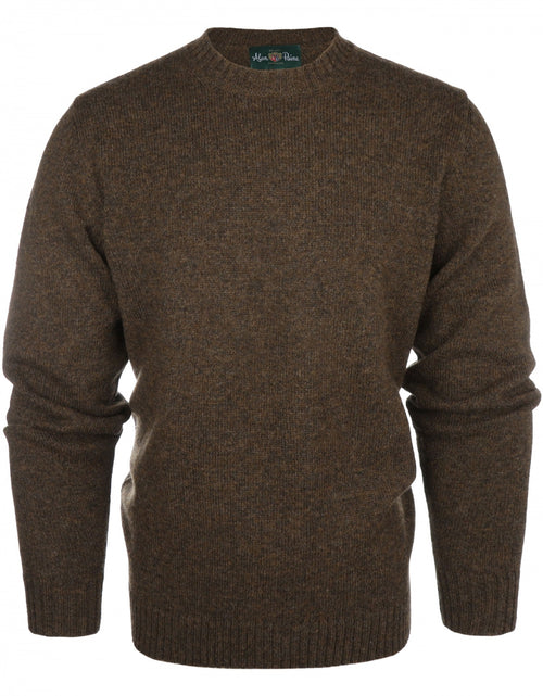 Alan Paine Shetland Pullover Ronde Hals | Groen