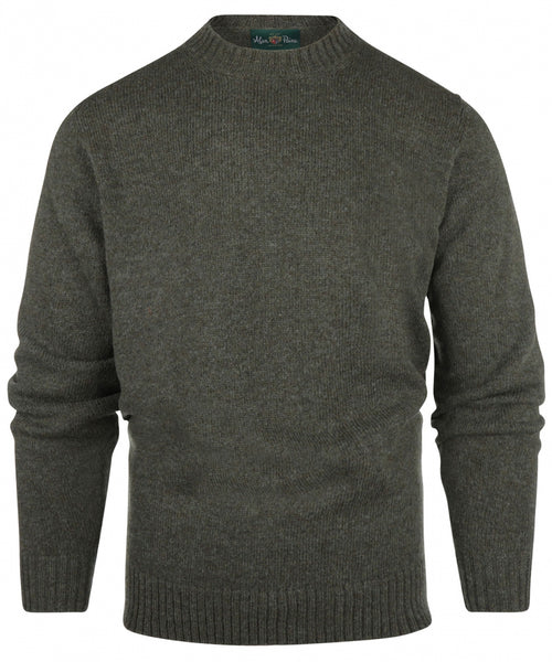 Alan Paine Shetland Pullover Ronde Hals | Groen