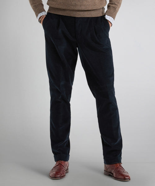 Liverpool Corduroy Trousers | Navy Blue