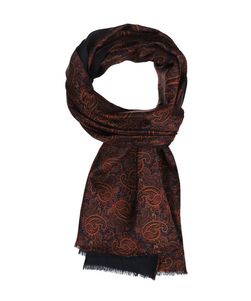 Scarf Silk and Wool | Blue