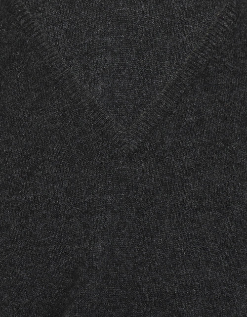 William Lockie Pullover Lambswool V-neck | Charcoal