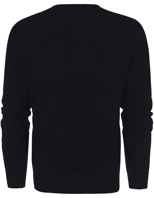 William Lockie Pullover Lambswool V-neck | Navy