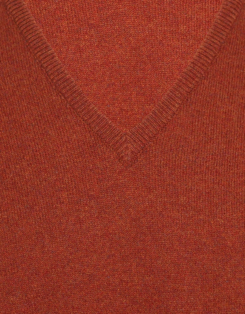 William Lockie Pullover Lambswool V-neck | Tiger