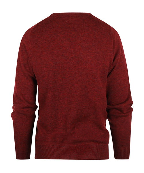 William Lockie Pullover Lambswool V-neck | Red Velvet