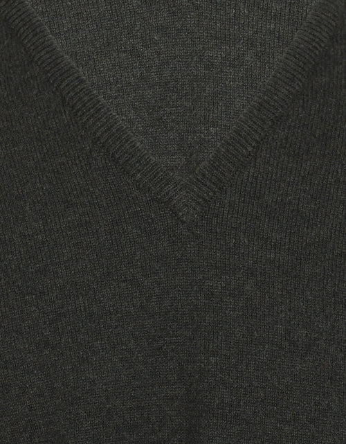 William Lockie Pullover Lambswool V-neck | Seaweed