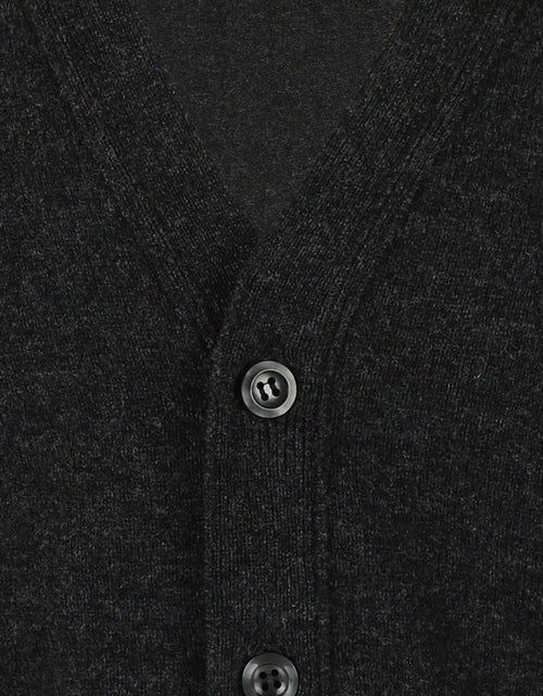 Button Vest Lambswool | Charcoal