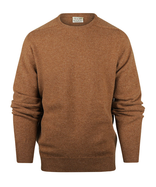 Pullover Lamswol ronde hals dutch fit | Bruin