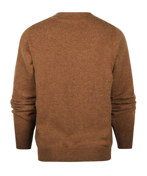 Pullover Lamswol ronde hals dutch fit | Bruin