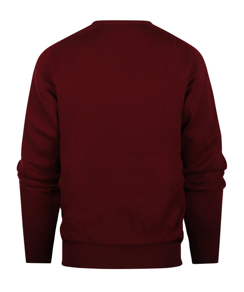 Pullover Lamswol ronde hals dutch fit | Bordeaux