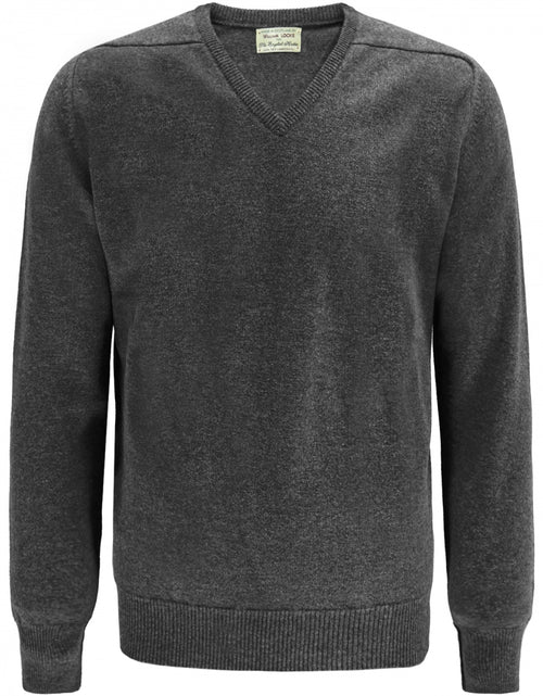 Pullover Lambswool dutch fit v-neck | Charcoal