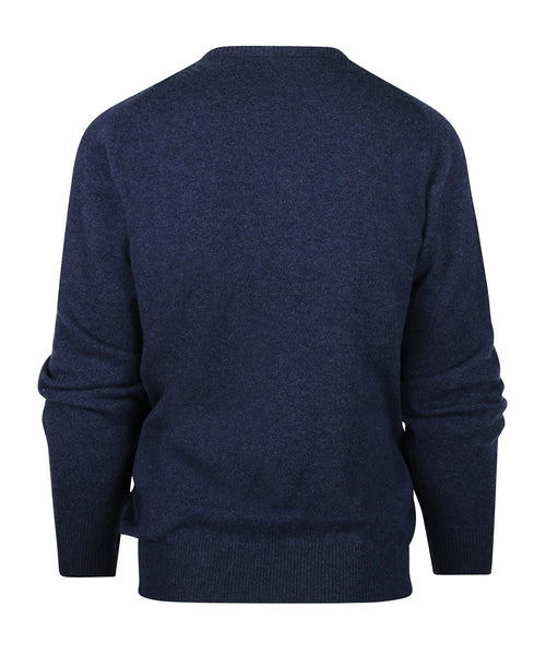 Pullover Lamswol dutch fit v-hals | Blauw