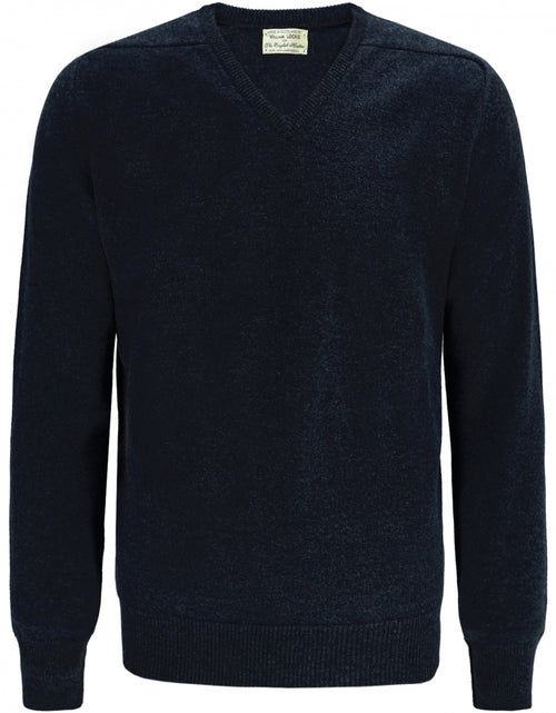 Pullover Lambswool dutch fit v-neck | Navy