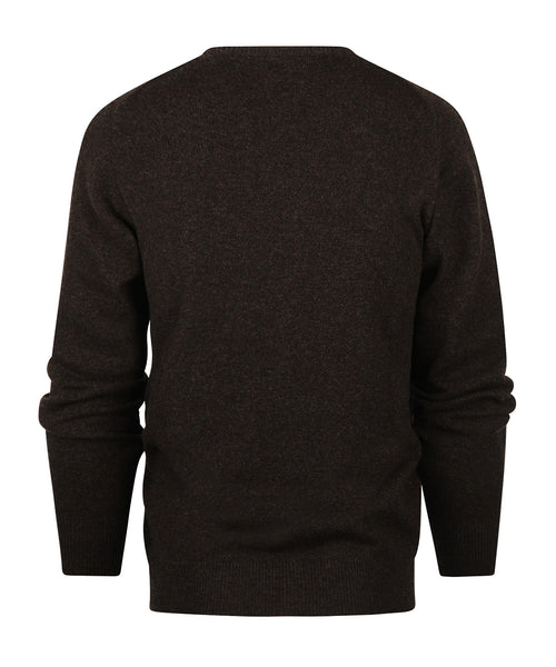 Pullover Lambswool dutch fit v-neck | Cocoa