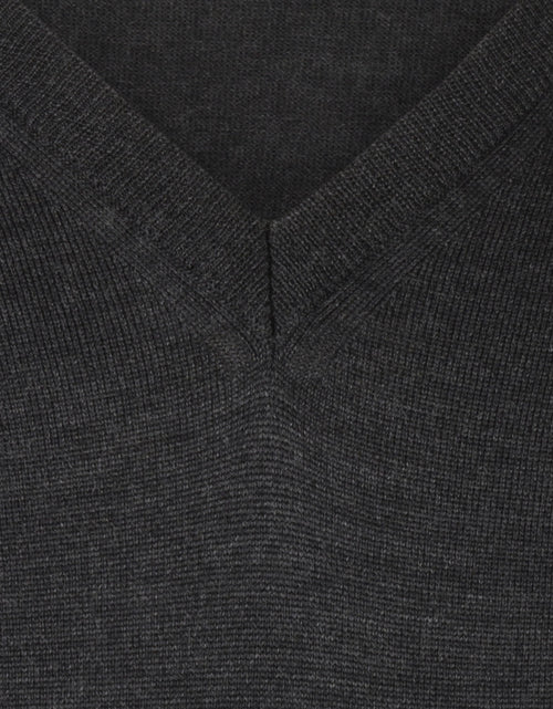 Pullover merino wool v-neck | Charcoal