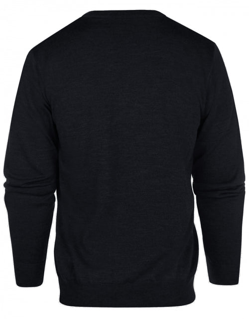 Merino wool v-neck sweater | Blue-grey