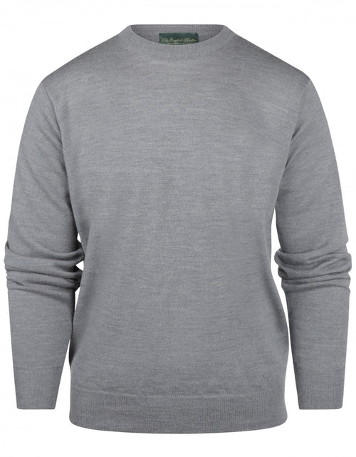 Merino wool round neck sweater | Mid Grey