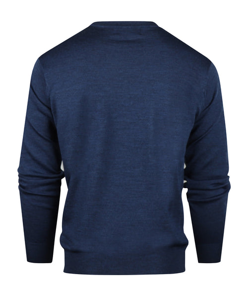 Pullover Merino wol ronde hals | Blauw