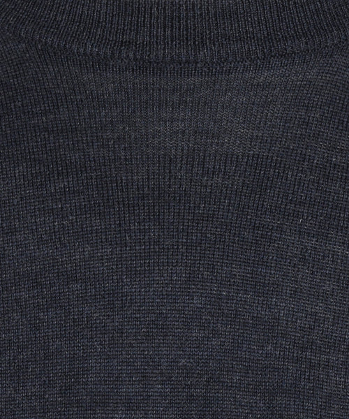 Merino wool round neck sweater | Blue-grey