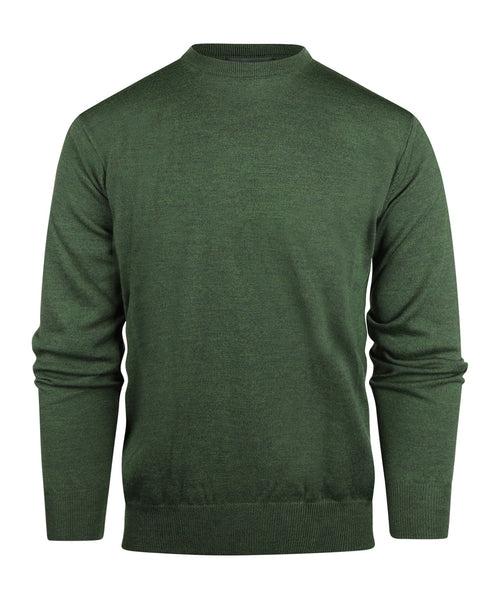 Merino wool round neck sweater | Green