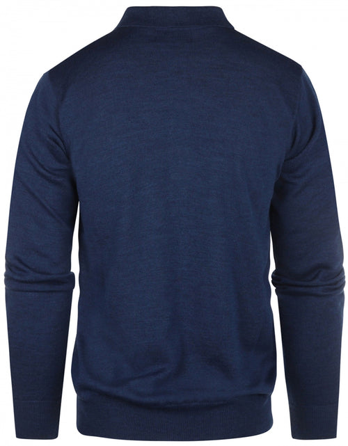 Pullover polo merino wool | Blue