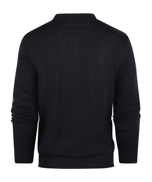 Pullover polo merino wol | Navy