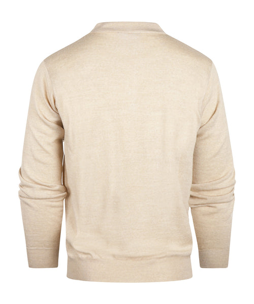 Pullover polo merino wool | Beige