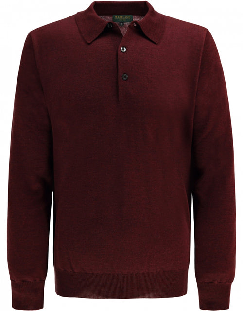 Pullover polo merino wool | Bordeaux