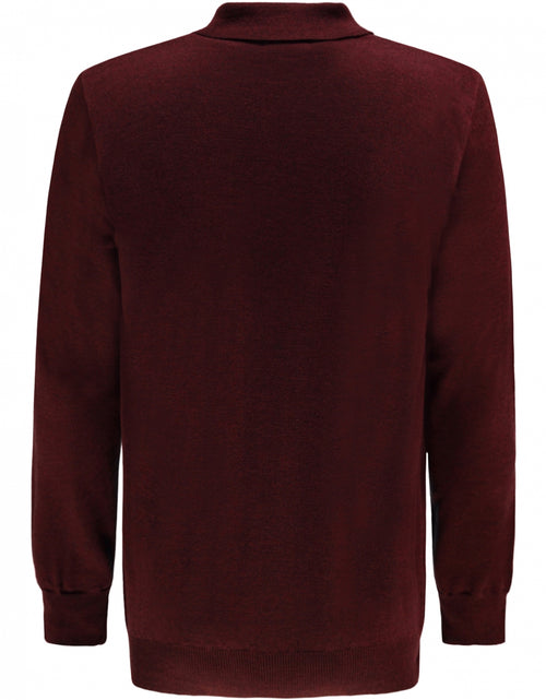 Pullover polo merino wool | Bordeaux