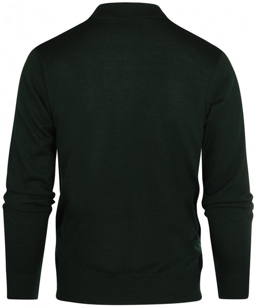 Pullover polo merino wool | Green