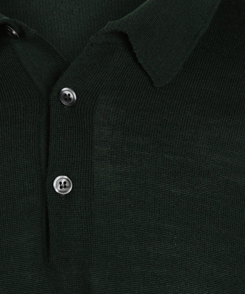 Pullover polo merino wool | Green