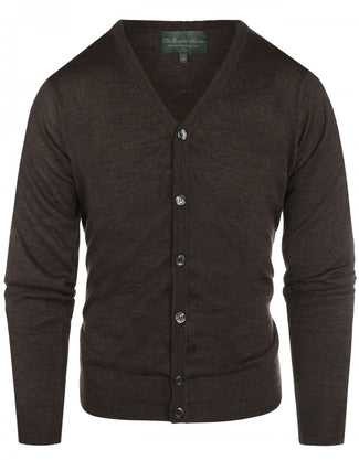 Button Vest fine Merino wool | Dark Brown