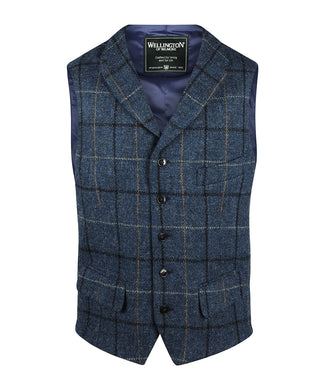 Harris Tweed Gilet | Blauw