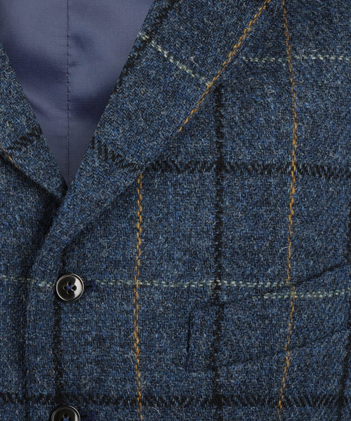 Harris Tweed Gilet | Blauw