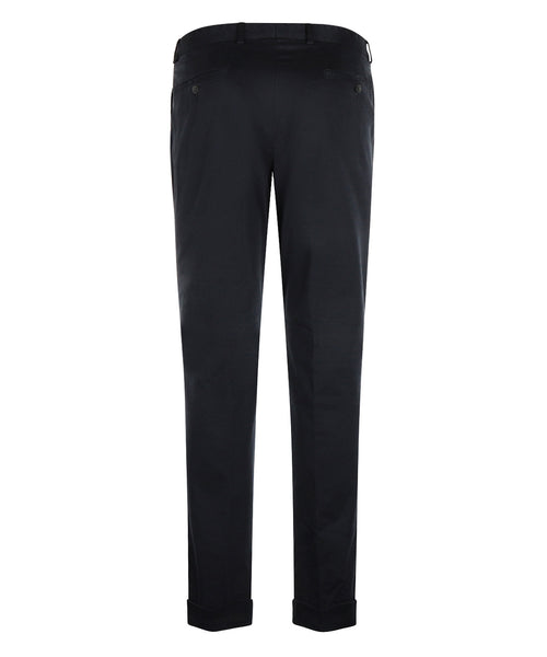 Blackpool Trousers Pleated with Turn-Up | Navy Blue