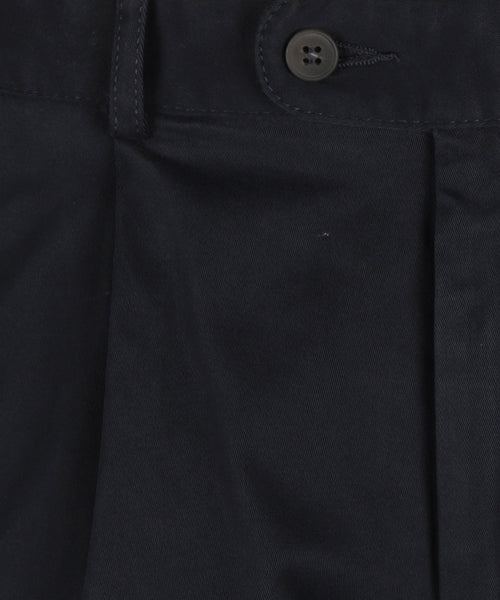 Blackpool Trousers Pleated with Turn-Up | Navy Blue