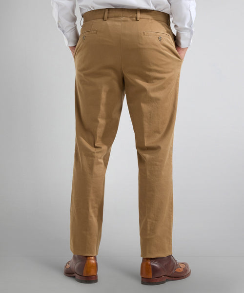 Blackpool Trousers Pleated with Turn-Up | Brown