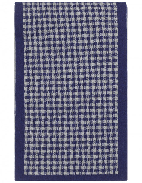 Scarf Geelong Check Lambswool | Blue