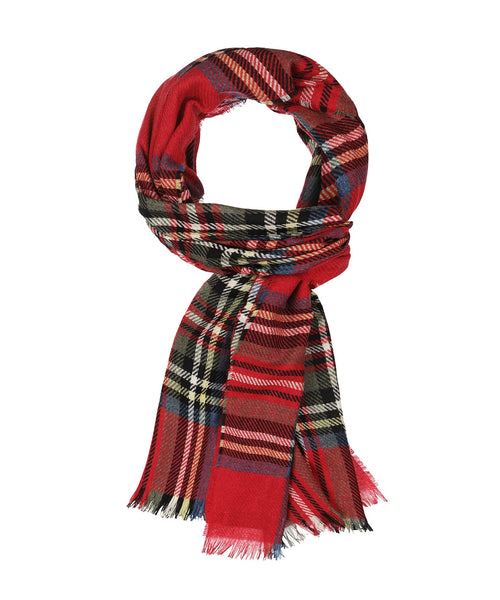 Scarf lambswool with cashmere | Red