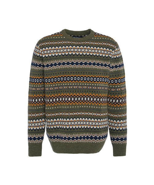 Barbour Fairisle Crew Neck Pullover | Green