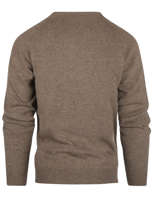 Classic Lambswool v-neck sweater | Brown