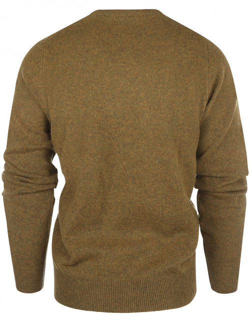 Pullover klassiek Lamswol v-hals | Bruin