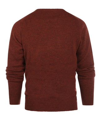 Pullover klassiek Lamswol v-hals | Rood