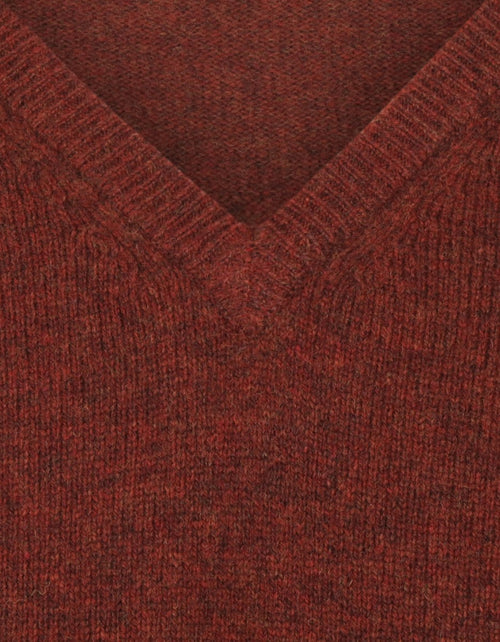 Classic Lambswool v-neck sweater | Red