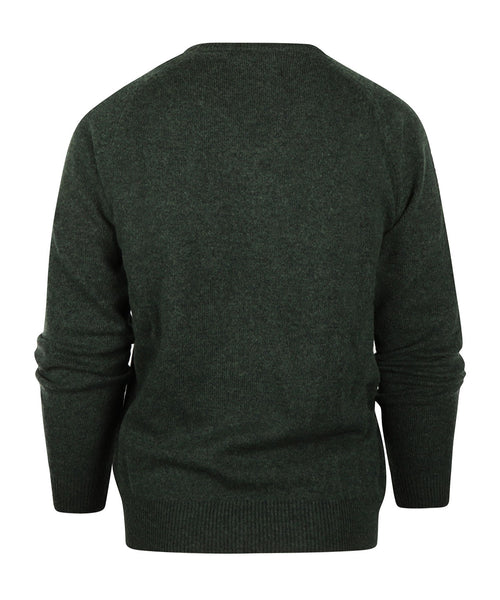 Classic Lambswool v-neck sweater | Green