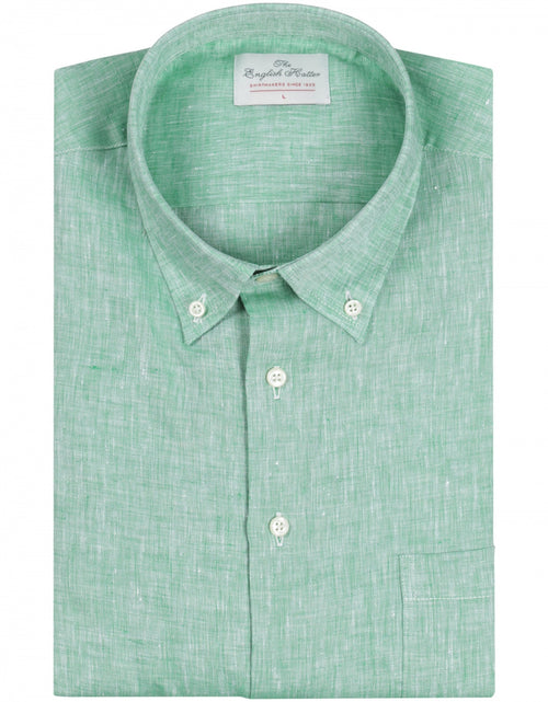 Shirt linen long sleeves | Green