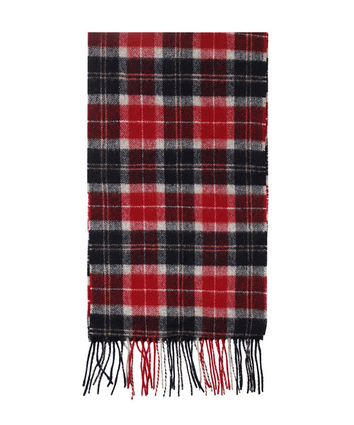 Barbour Lambswool Scarf | Cranberry Tartan