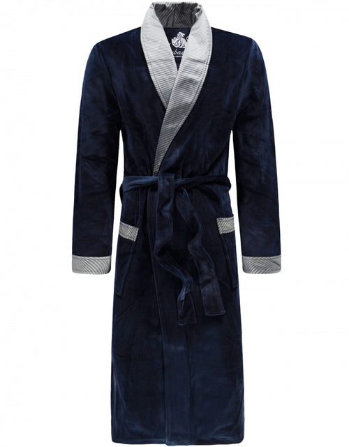 Terrycloth dressing gown | Navy Blue