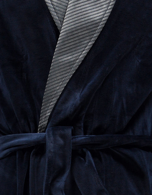 Terrycloth dressing gown | Navy Blue