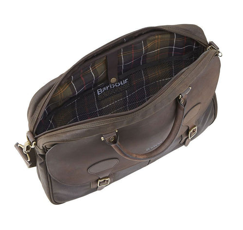 Barbour Wax Leather Briefcase | Groen