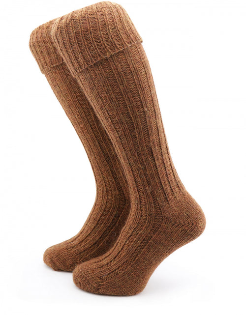 Men's Tweed Knee Socks | Brown